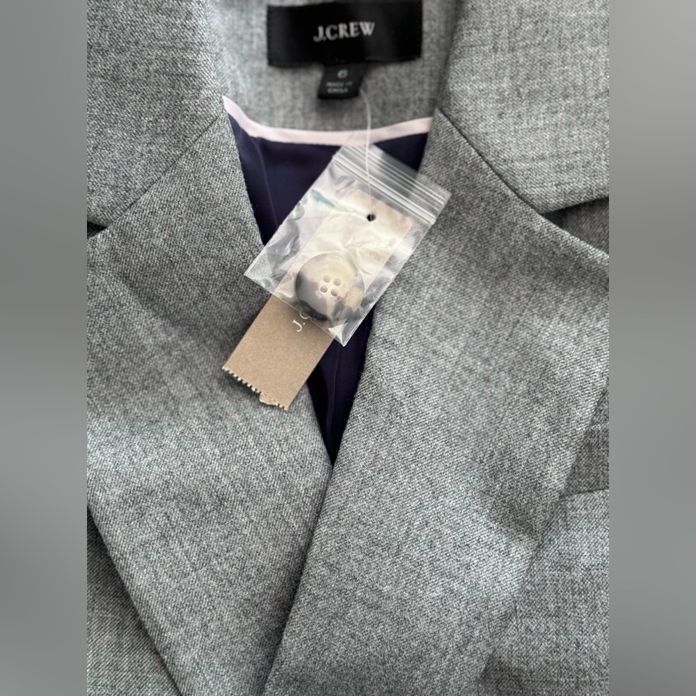 NWT JCrew Double-breasted blazer in lightweight houndstooth wool - Picture 6 of 8